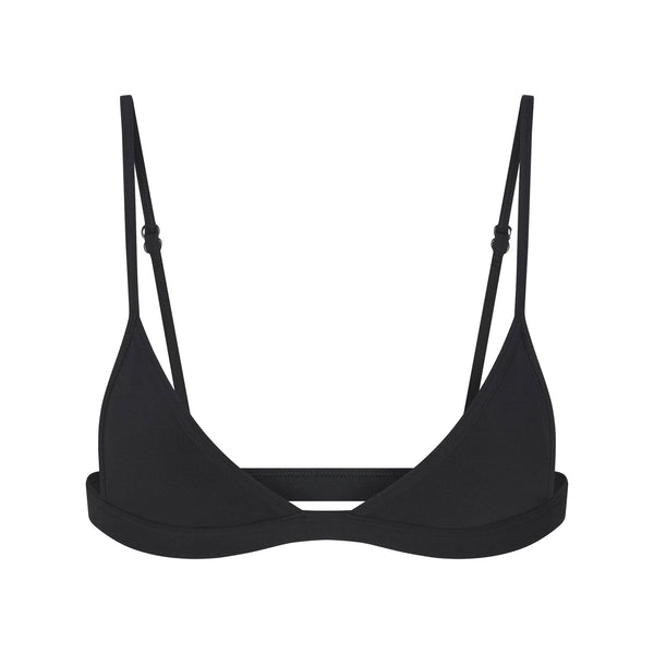 EVERYDAY COTTON TRIANGLE BRALETTE | ONYX