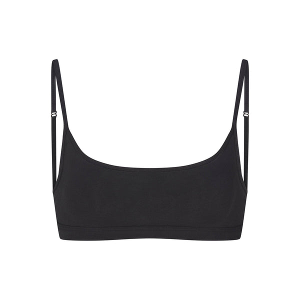 EVERYDAY COTTON SCOOP BRALETTE | ONYX