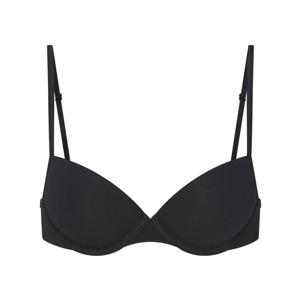 EVERYDAY COTTON LIGHTLY LINED DEMI BRA | ONYX FLAT ON A WHITE BACKGROUND | FLT