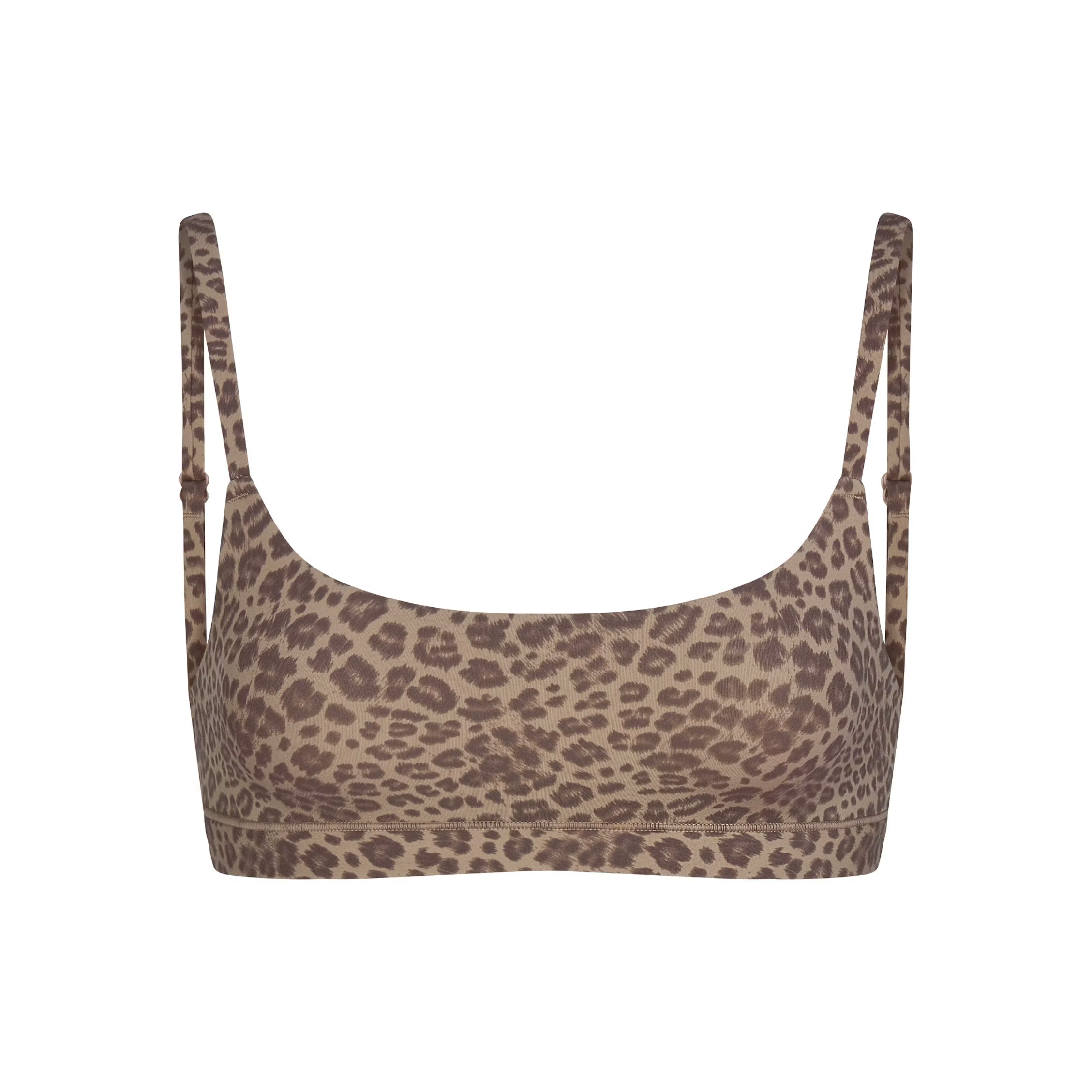 FITS EVERYBODY SCOOP BRALETTE | DESERT LEOPARD INK PRINT