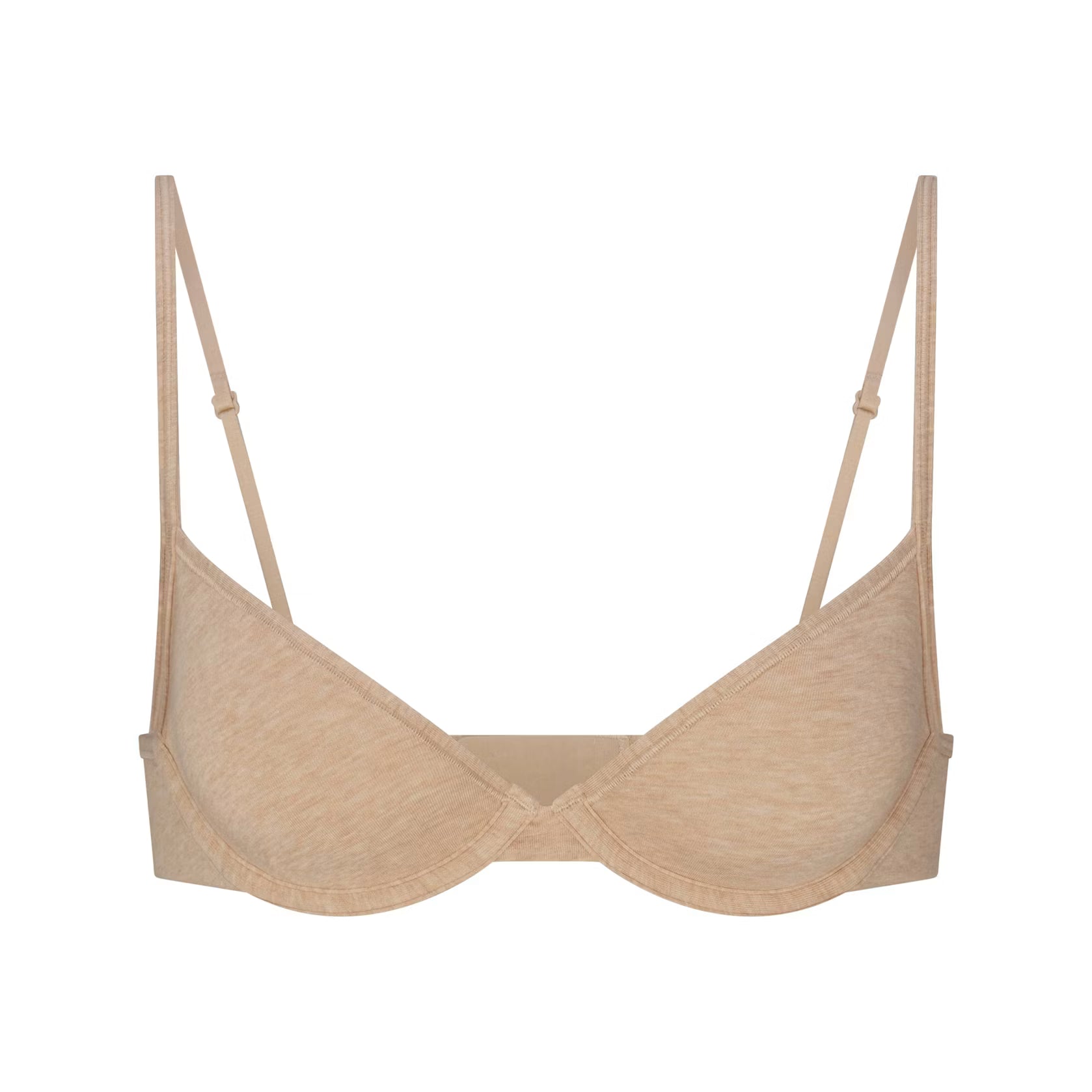 EVERYDAY COTTON UNLINED DEMI BRA | CLAY HEATHER