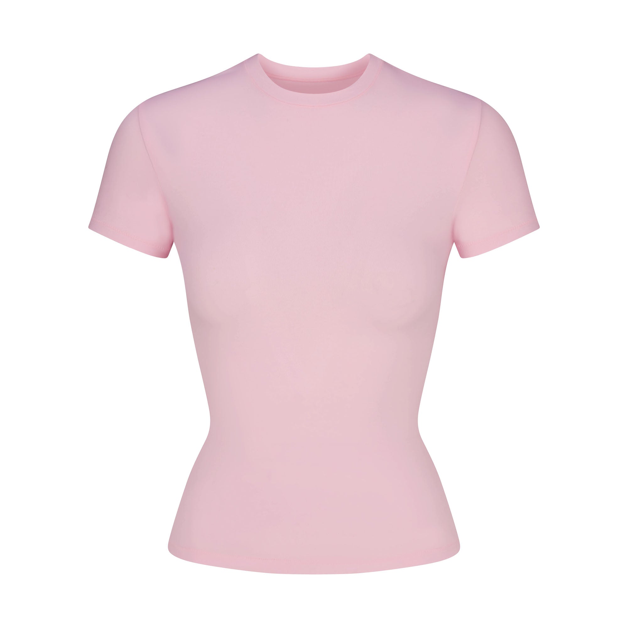 COTTON JERSEY T-SHIRT | CHERRY BLOSSOM FLAT ON A WHITE BACKGROUND | FLT