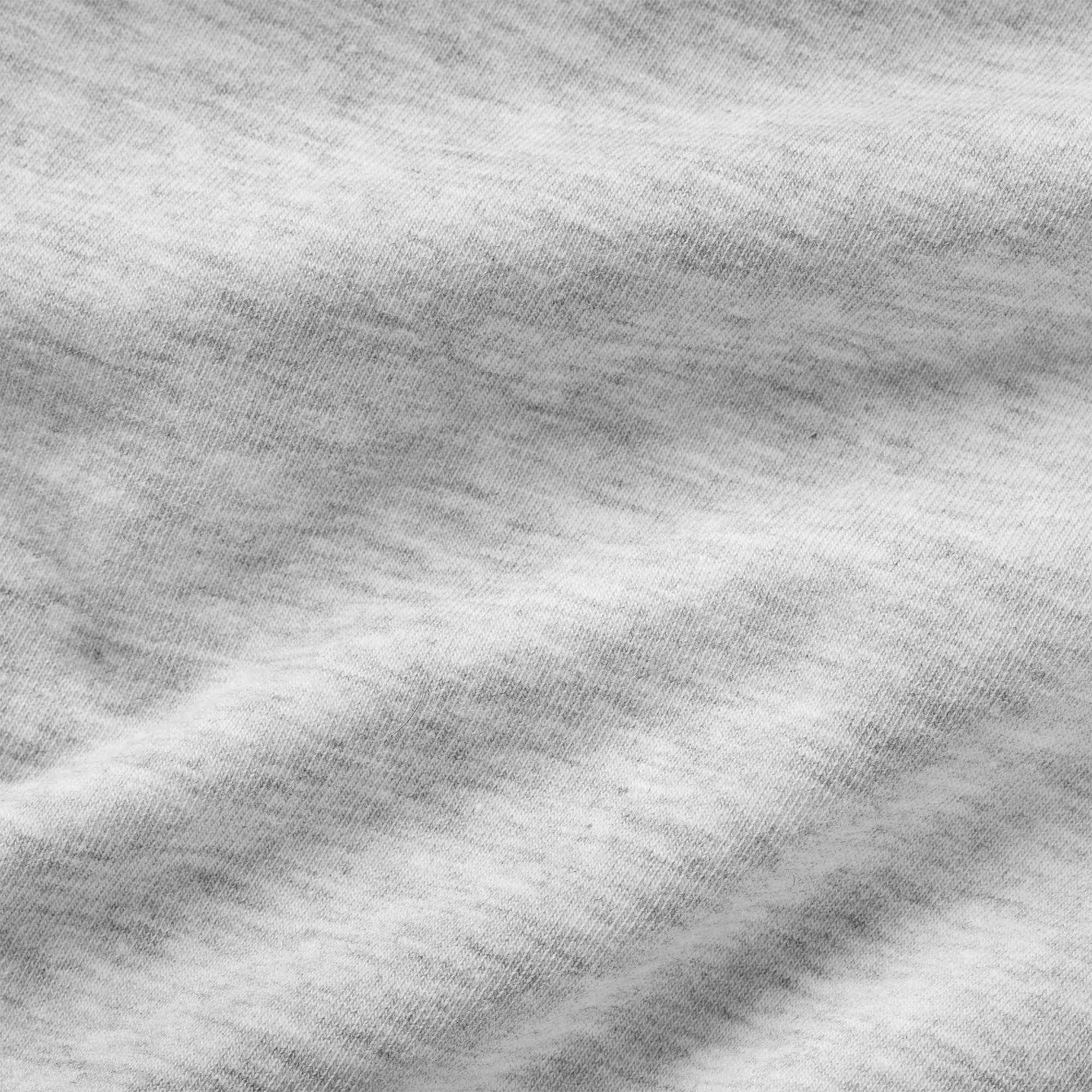 COTTON JERSEY LONG SLEEVE T-SHIRT | LIGHT HEATHER GREY ADDITIONAL FABRIC DETAILS