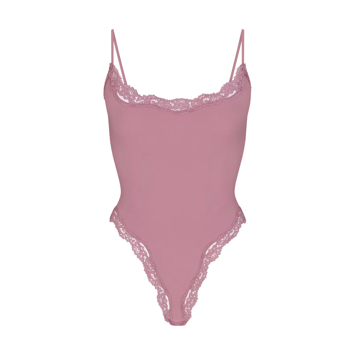 FITS EVERYBODY LACE CAMI BODYSUIT | MUTED MAUVE