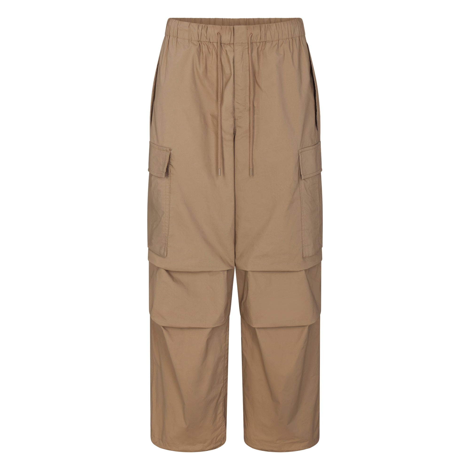 WOVEN COTTON OVERSIZED LOW RISE CARGO PANT | DESERT FLAT ON A WHITE BACKGROUND | FLT