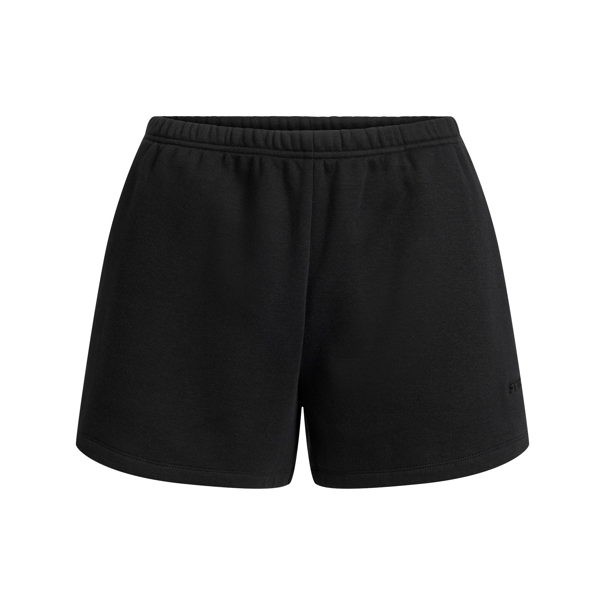 COTTON FLEECE CLASSIC SHORT | ONYX FLAT ON A WHITE BACKGROUND | FLT