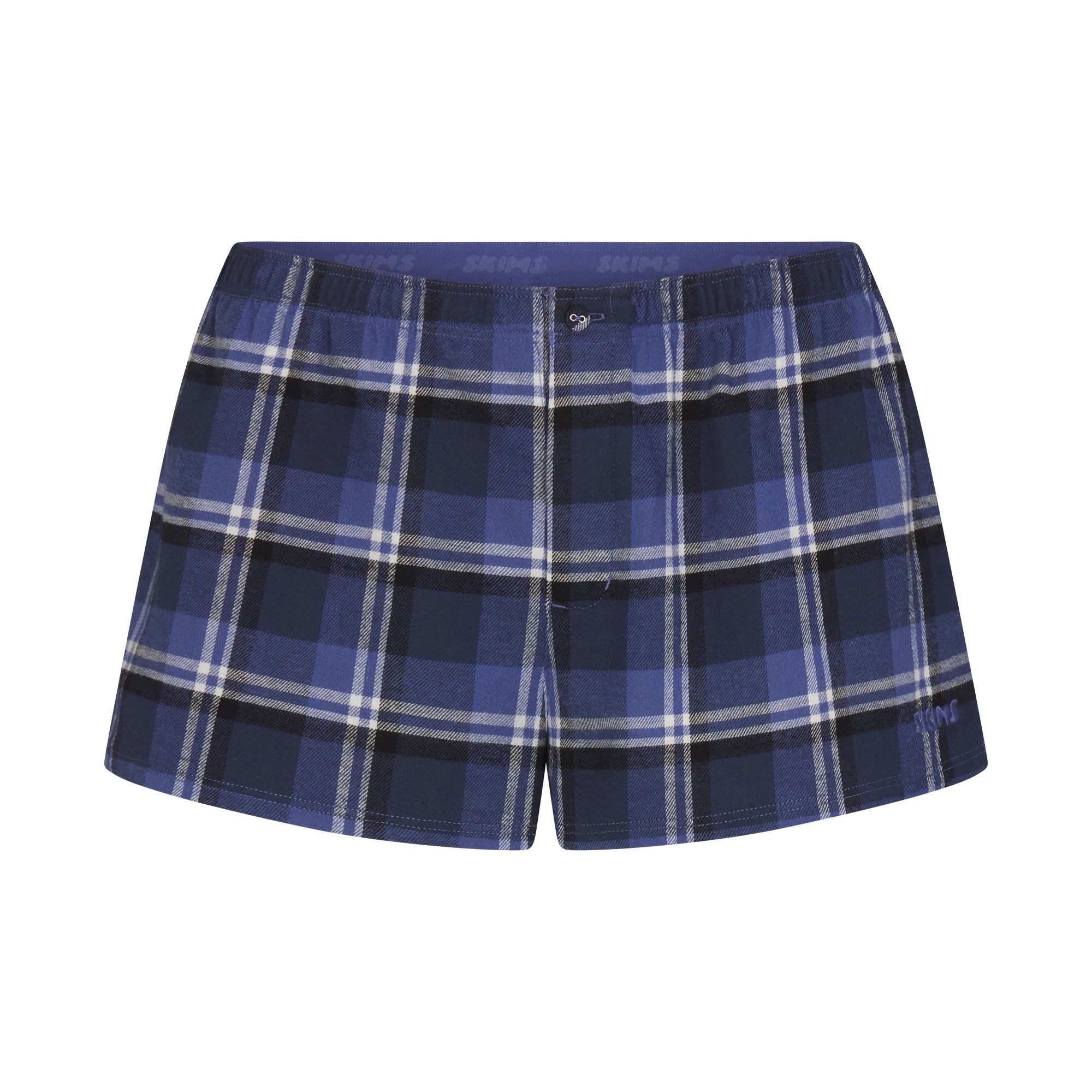 FLANNEL SLEEP CHEEKY BOXER | INDIGO OUTDOOR PLAID
