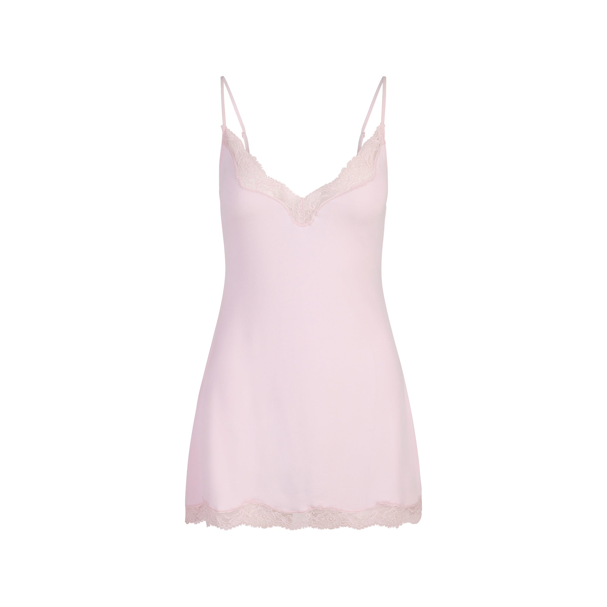 SKIMS SLEEP MINI DRESS | BLOOM FLAT ON A WHITE BACKGROUND | FLT