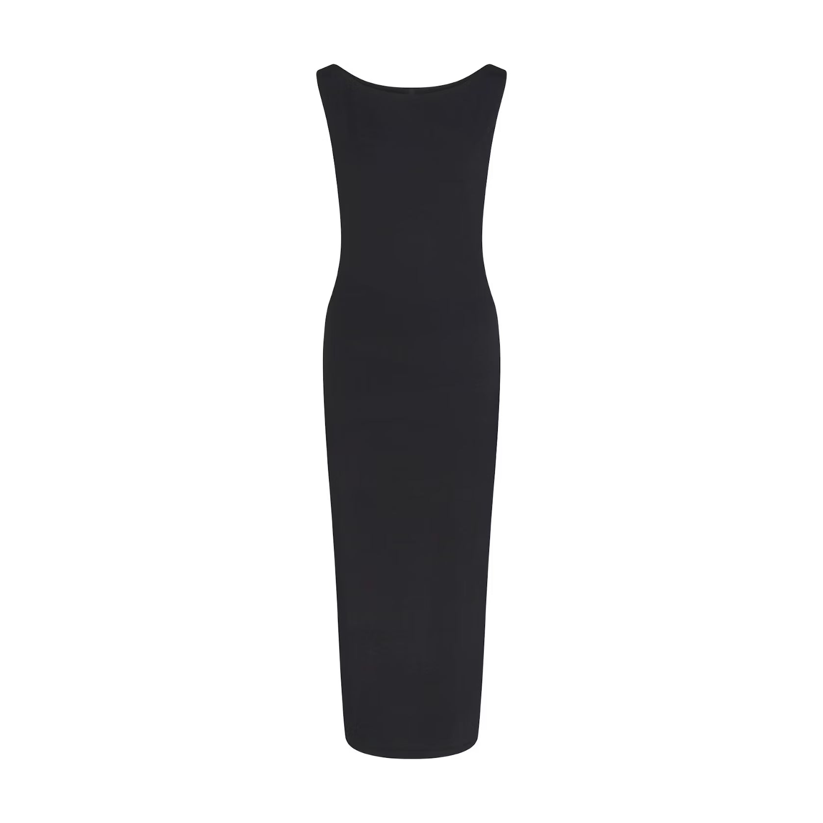 SMOOTH LAYERS CUT OUT LONG DRESS | OBSIDIAN