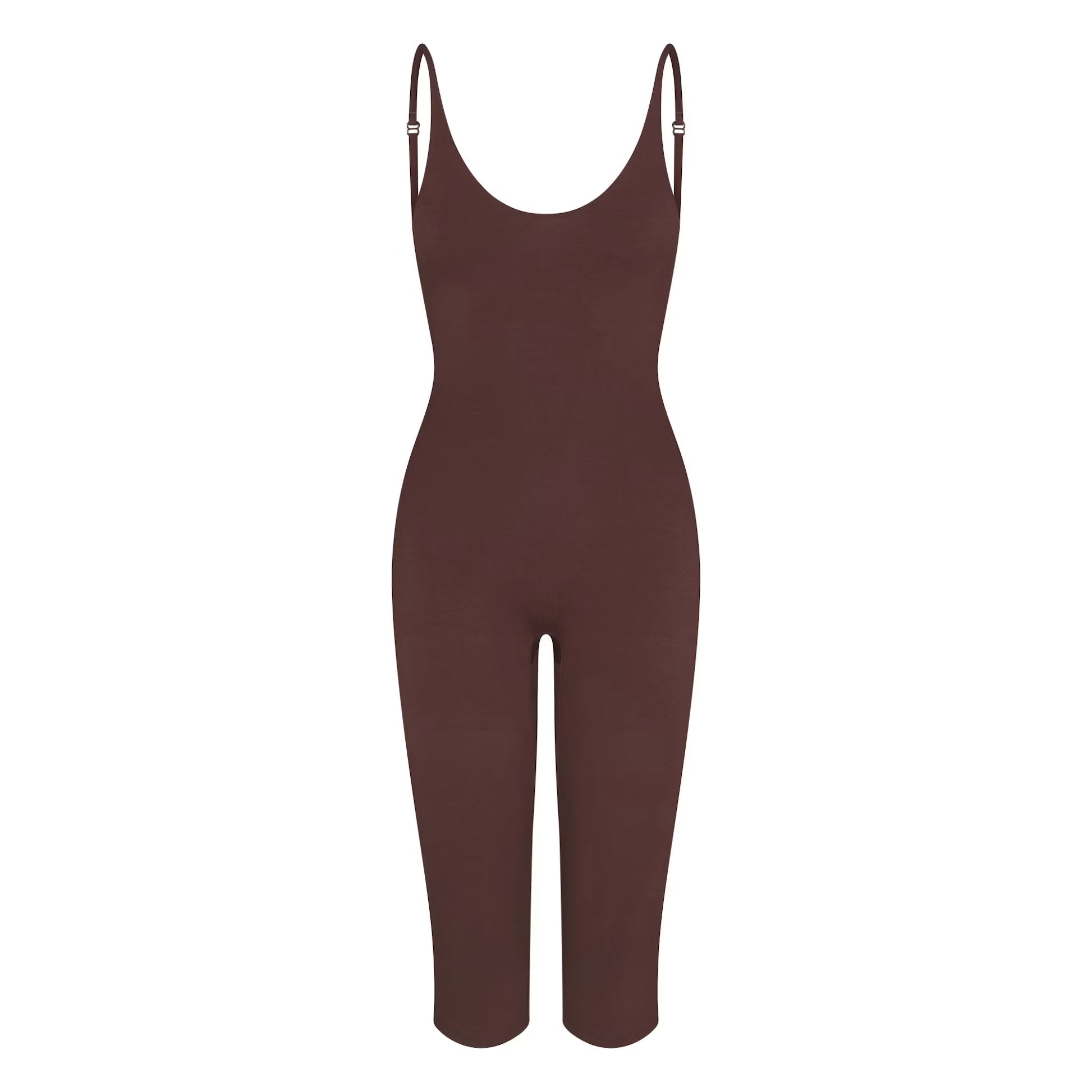 SMOOTH LAYERS CAPRI CATSUIT | COCOA