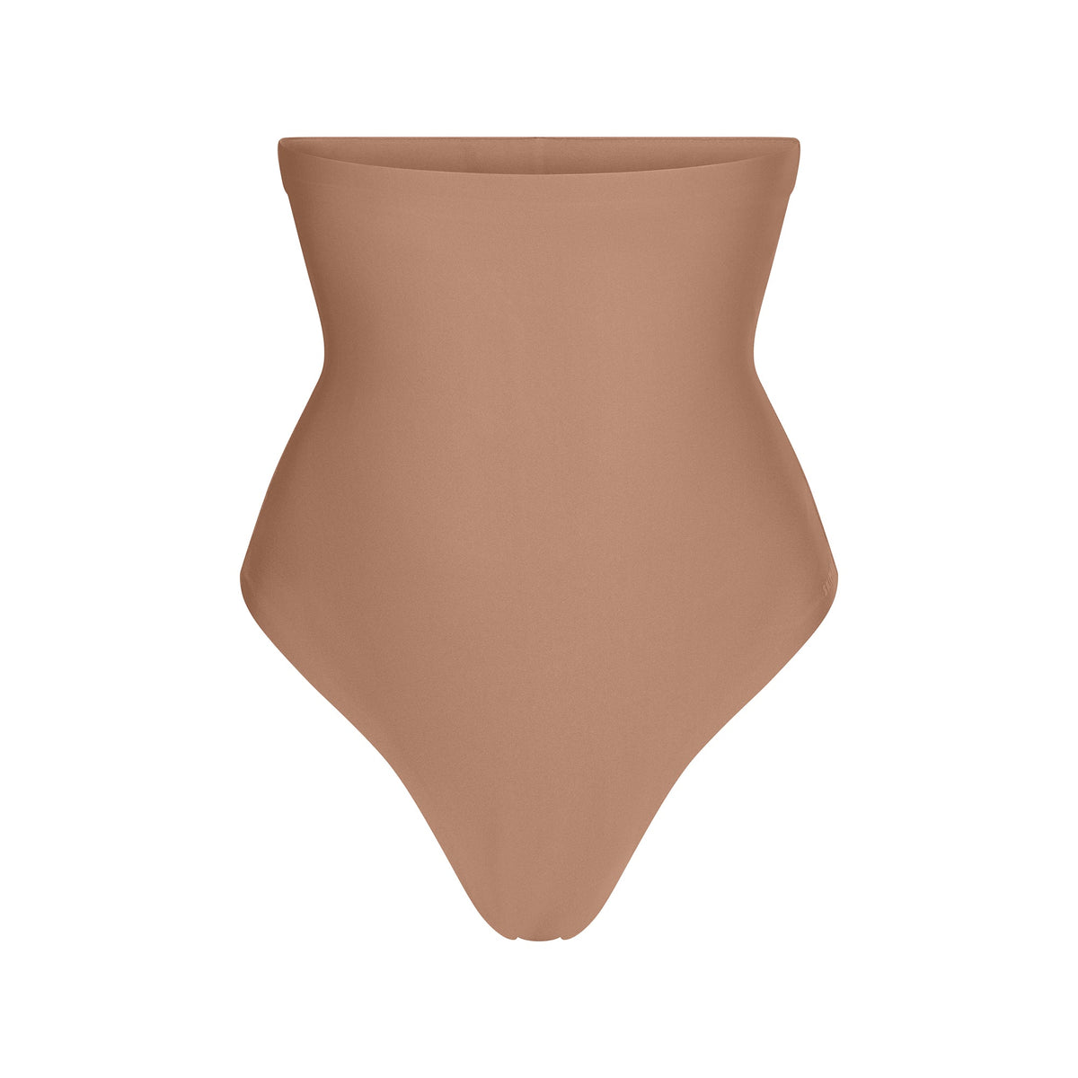 SKIMS BODY CORE SCULPT HIGH-WAISTED THONG | SIENNA FLAT ON A WHITE BACKGROUND | FLT | FLT