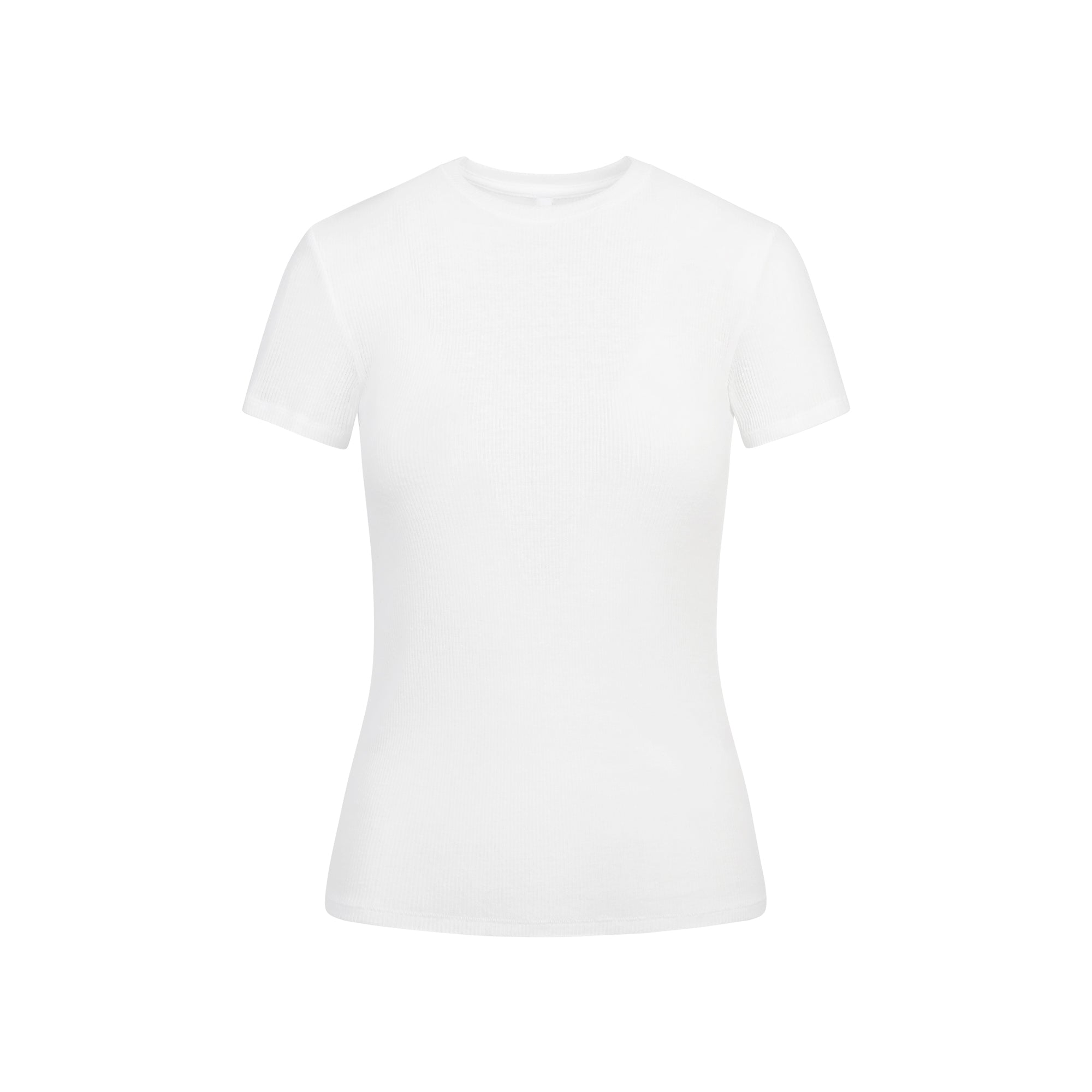 SHEER COTTON T-SHIRT | SNOW FLAT ON A WHITE BACKGROUND | FLT