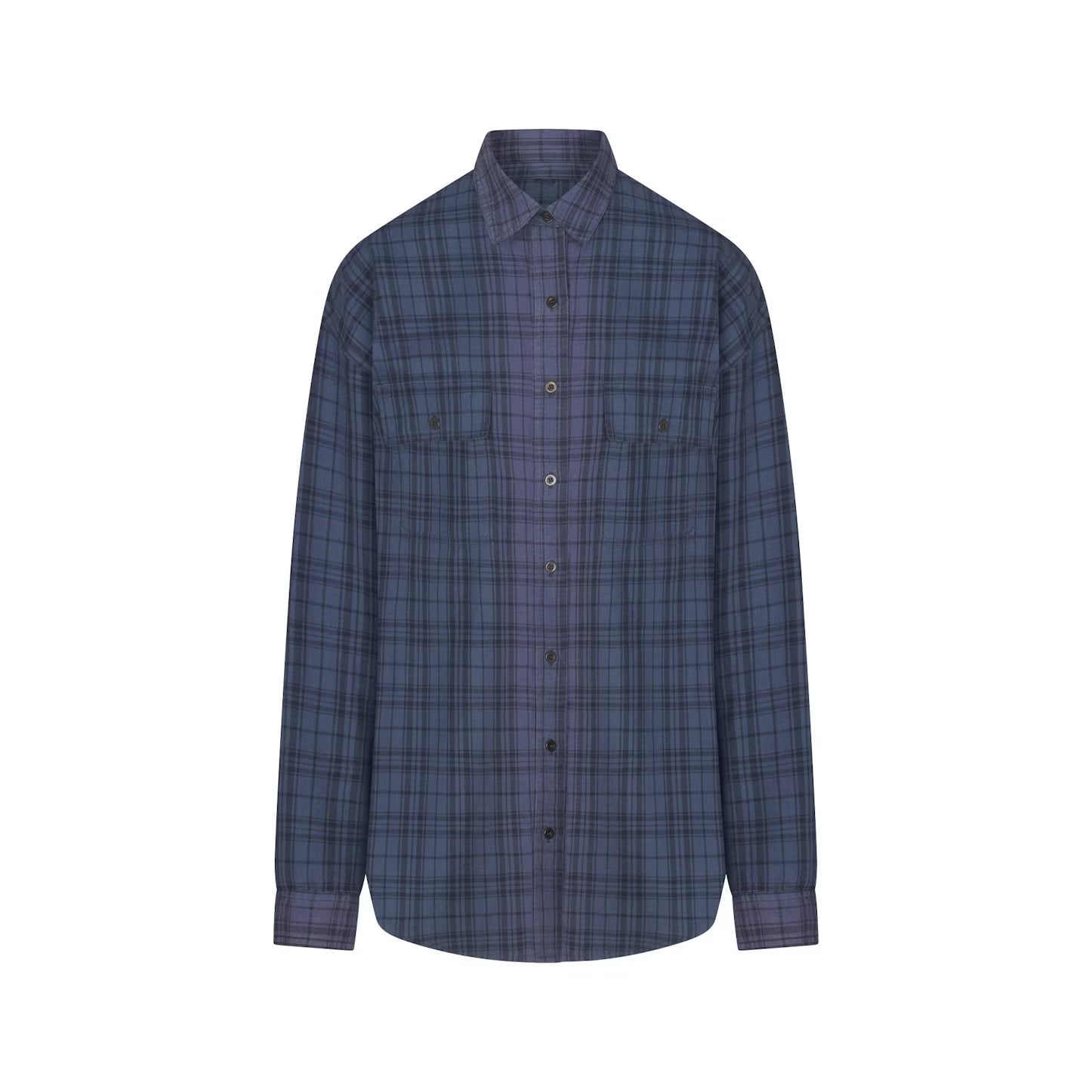 WASHED FLANNEL OVERSIZED BUTTON DOWN | GRAPHITE PLAID