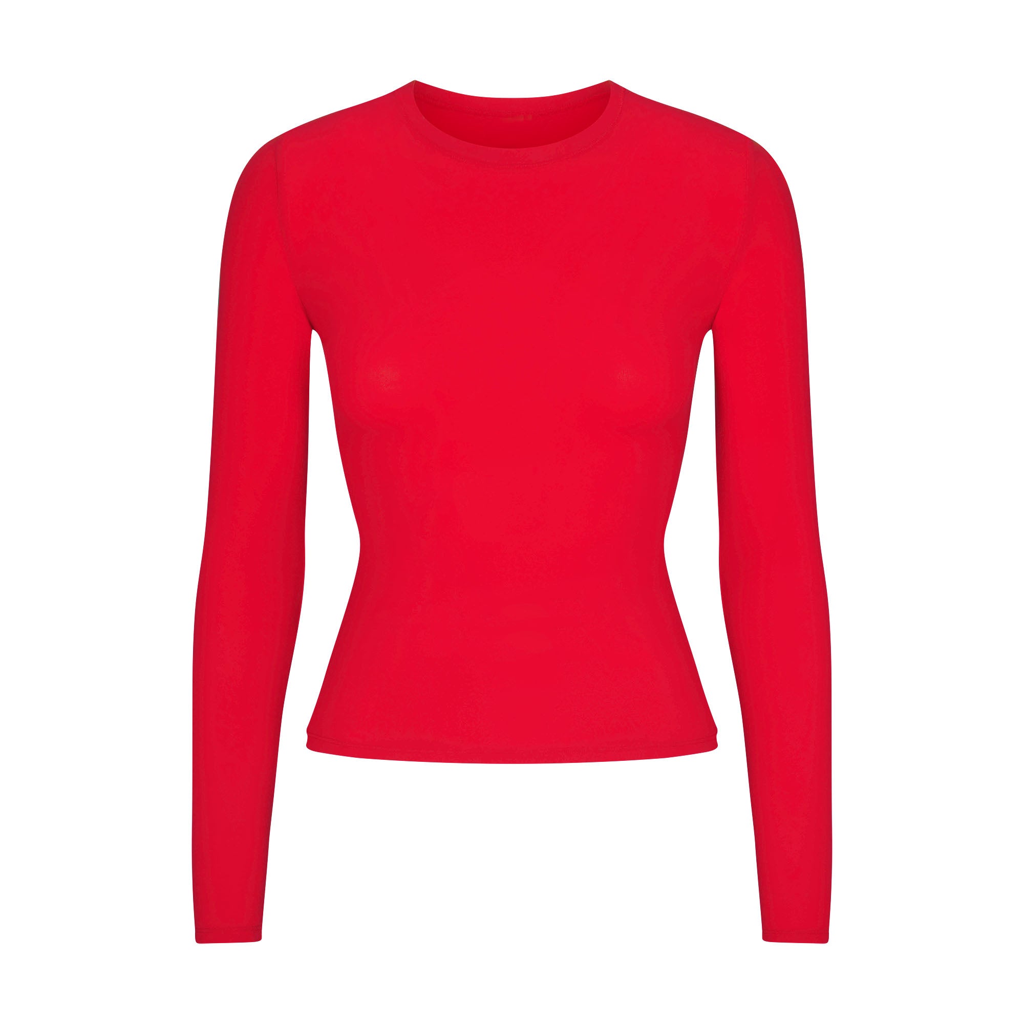FITS EVERYBODY LONG SLEEVE T-SHIRT | CHERRY FLAT ON A WHITE BACKGROUND | FLT