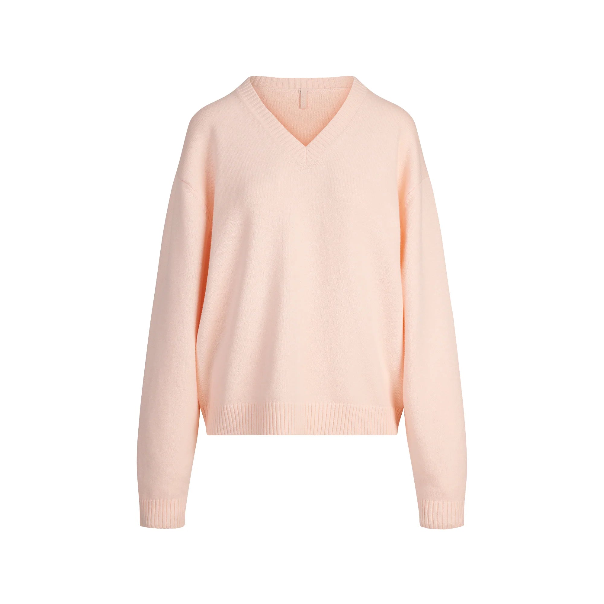 SWEATER KNITS PULLOVER V NECK | PRIMROSE FLAT ON A WHITE BACKGROUND | FLT