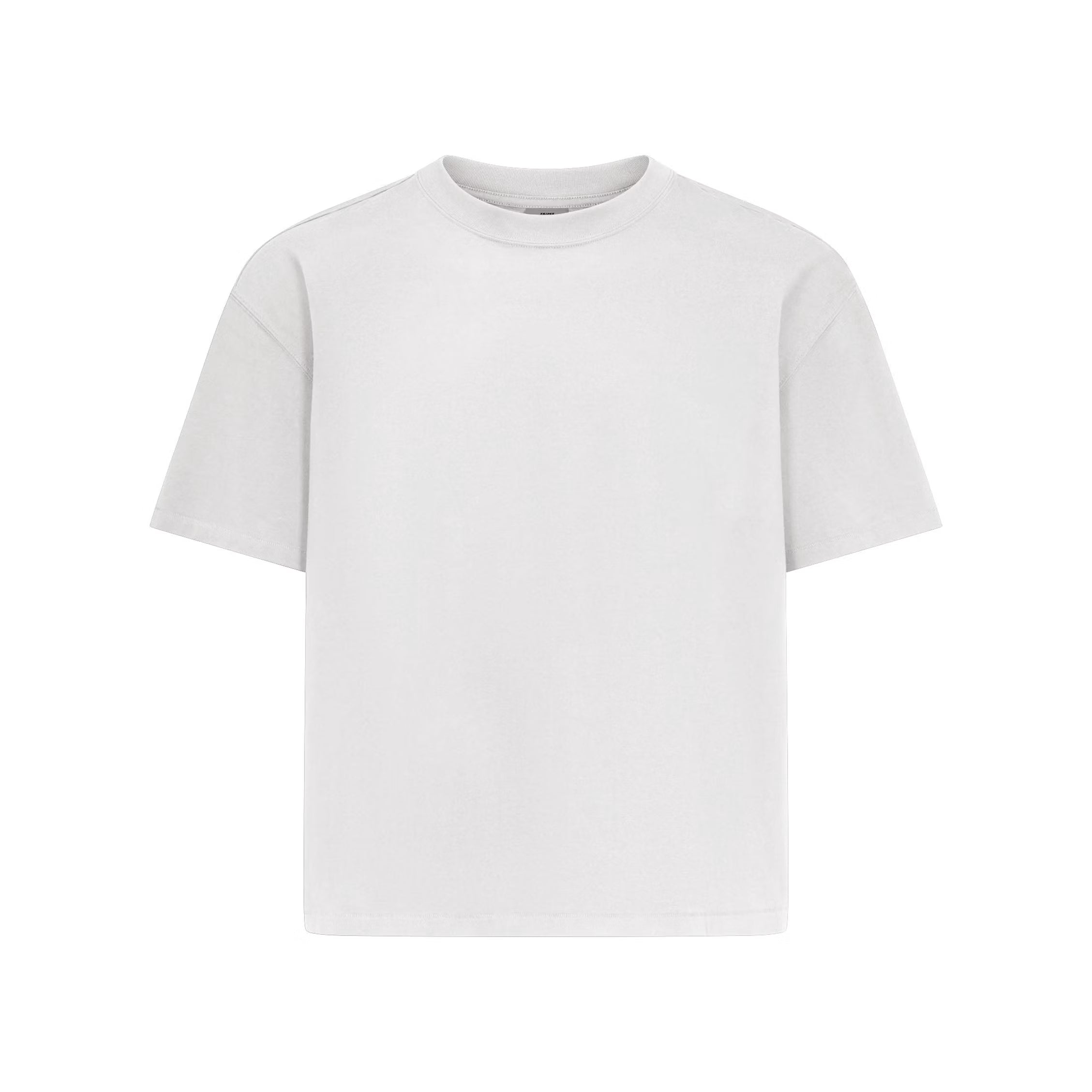 HEAVYWEIGHT COTTON MENS CROPPED CREW NECK | CHALK