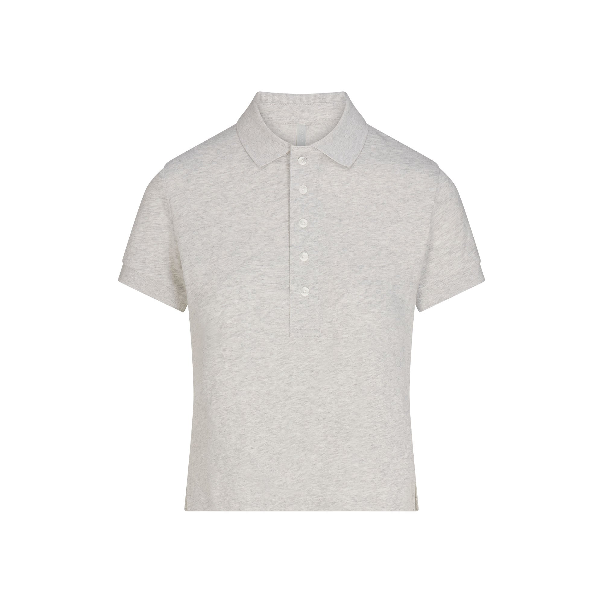 WORN IN JERSEY POLO | LIGHT HEATHER GREY FLAT ON A WHITE BACKGROUND | FLT