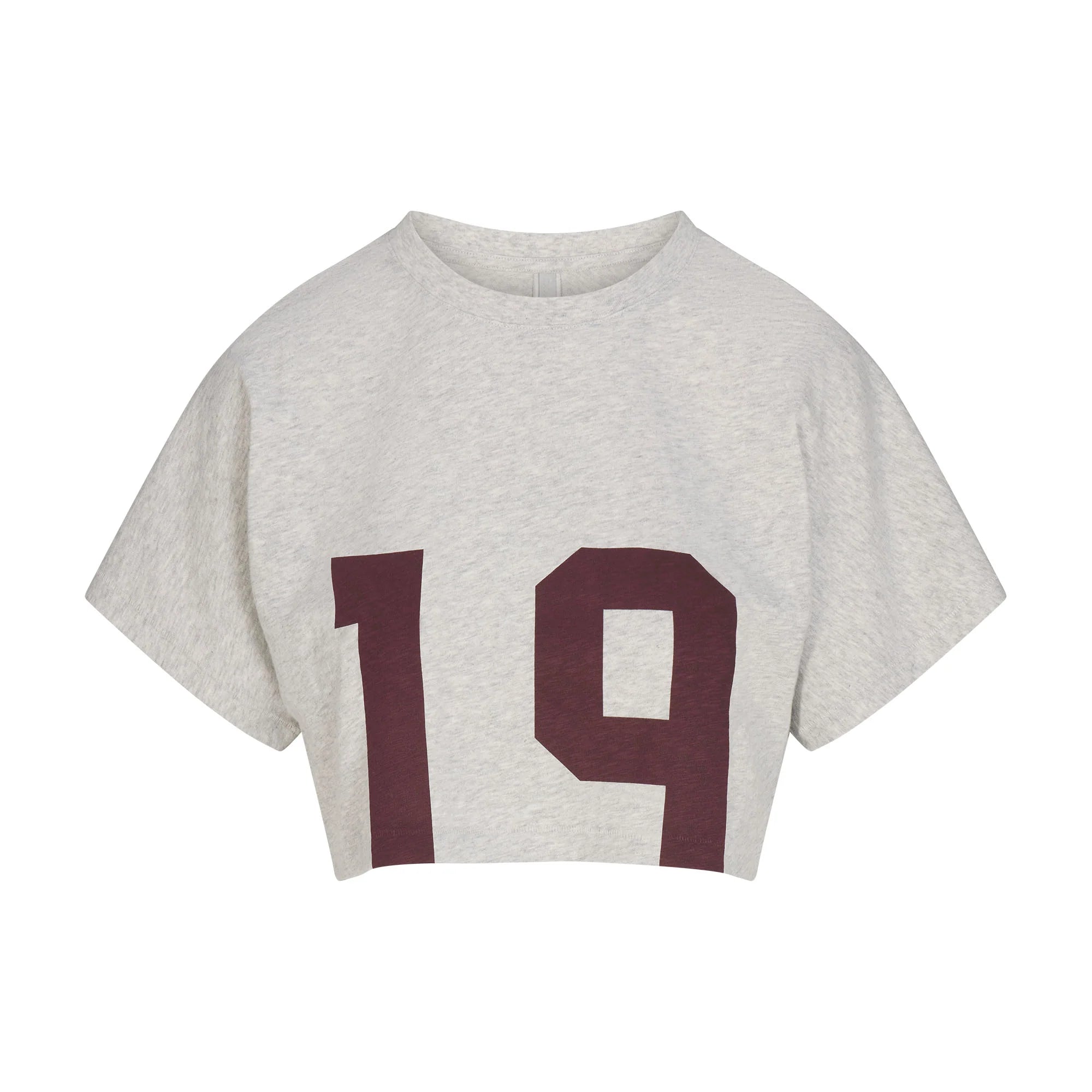 WORN IN JERSEY SUPER CROPPED T-SHIRT | CURRANT 19 PRINT
