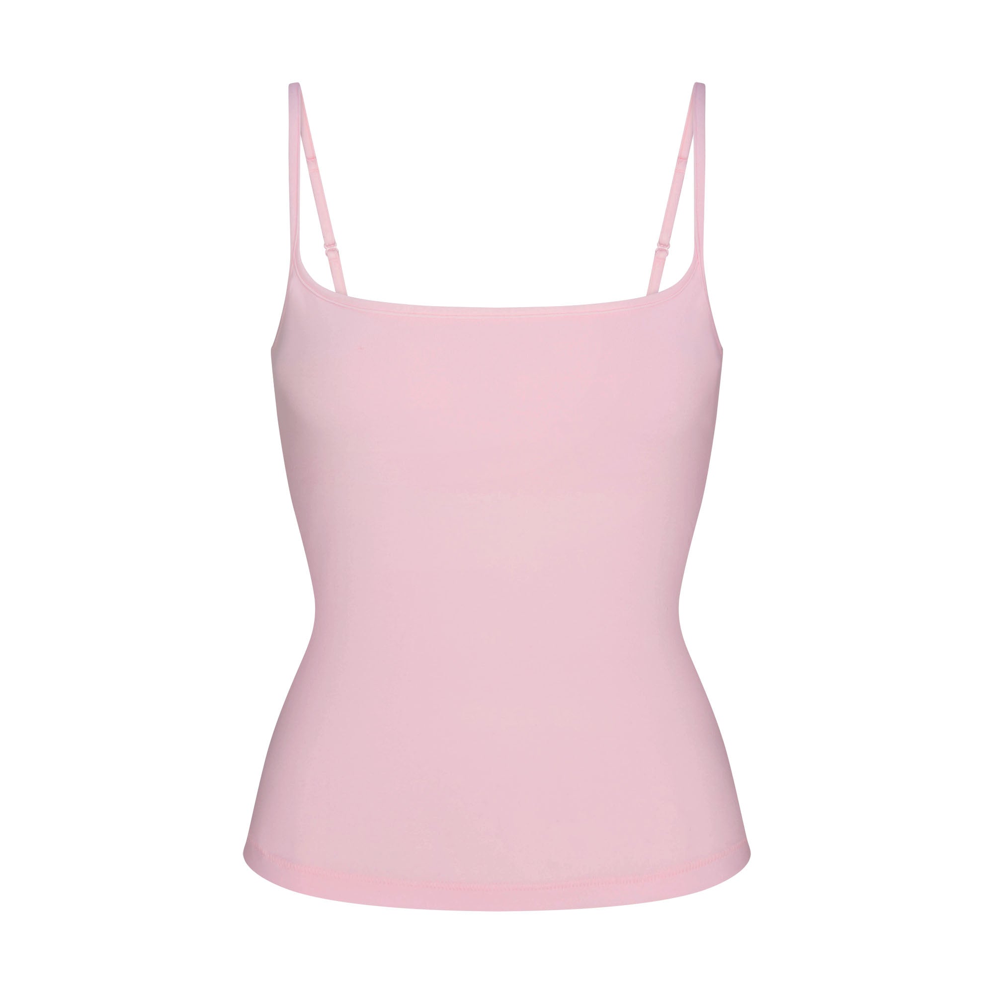 COTTON JERSEY SCOOP NECK CAMI | CHERRY BLOSSOM FLAT ON A WHITE BACKGROUND | FLT