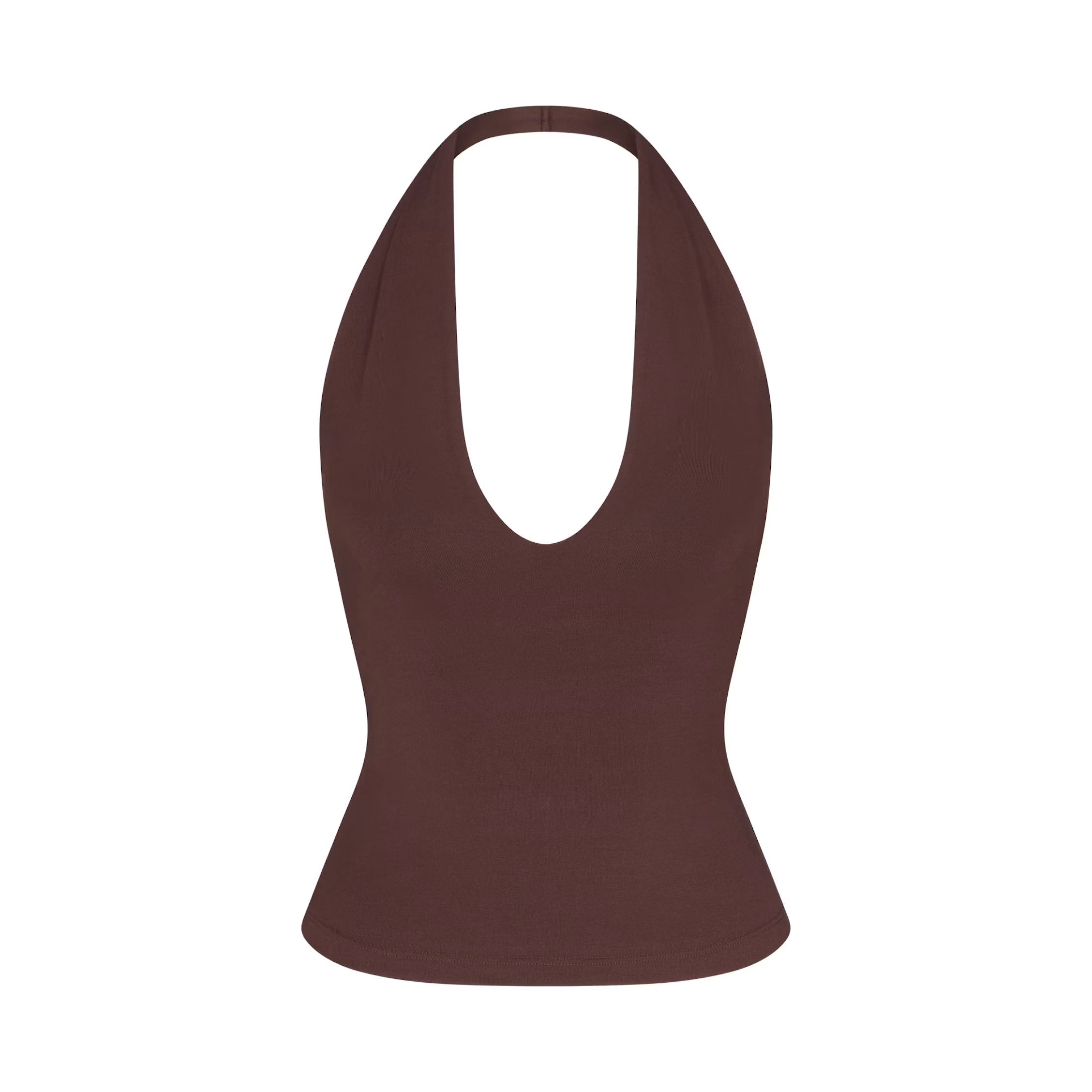 SMOOTH LAYERS HALTER TOP | COCOA