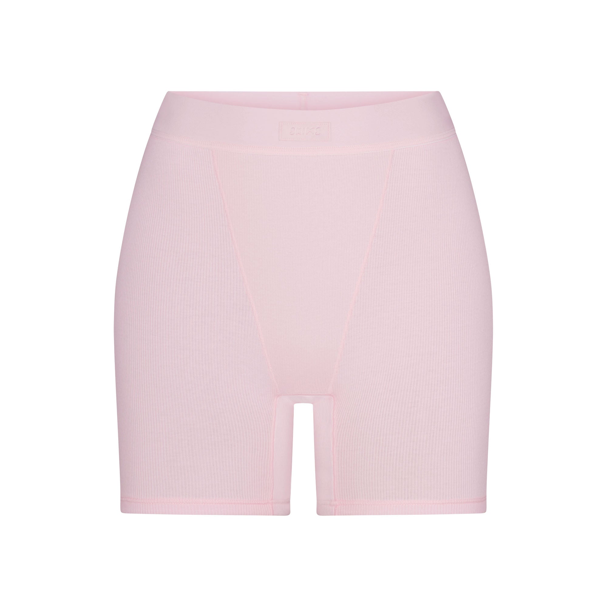 COTTON RIB BOXER | CHERRY BLOSSOM FLAT ON A WHITE BACKGROUND | FLT