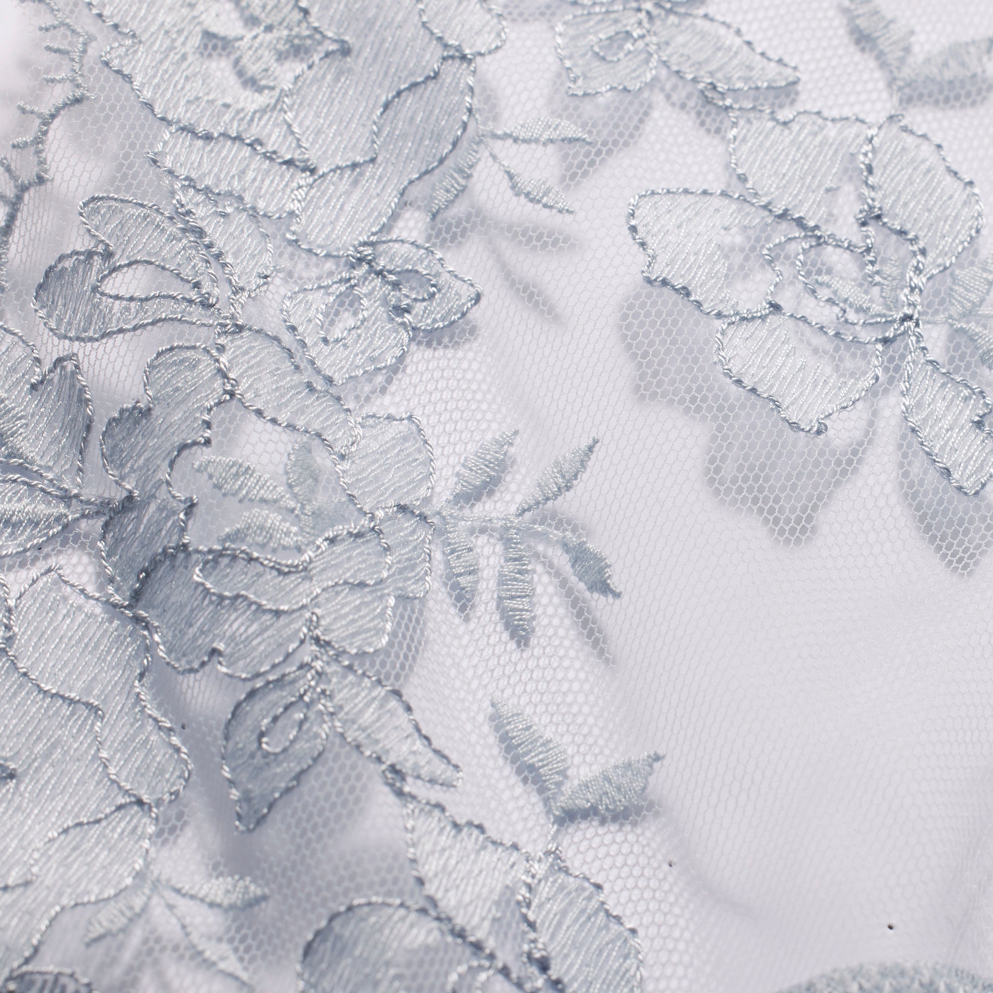 EMBROIDERED LINGERIE LONG SLIP DRESS | PEARL ADDITIONAL FABRIC DETAILS