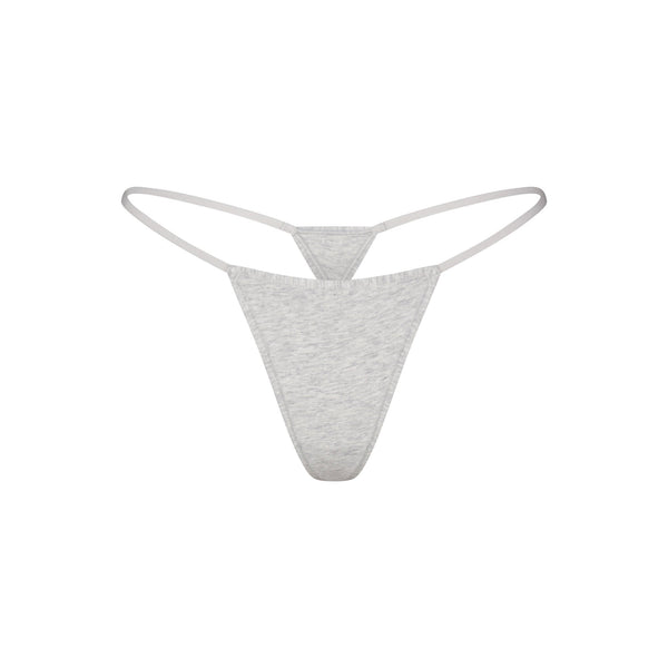 EVERYDAY COTTON STRING THONG | LIGHT HEATHER GREY
