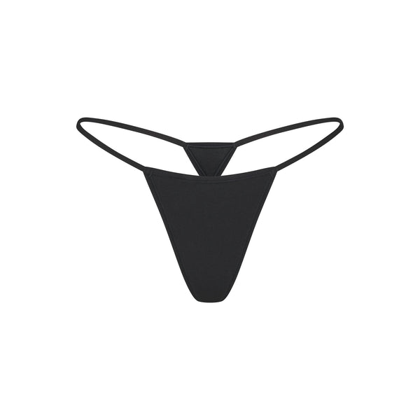 EVERYDAY COTTON STRING THONG | ONYX