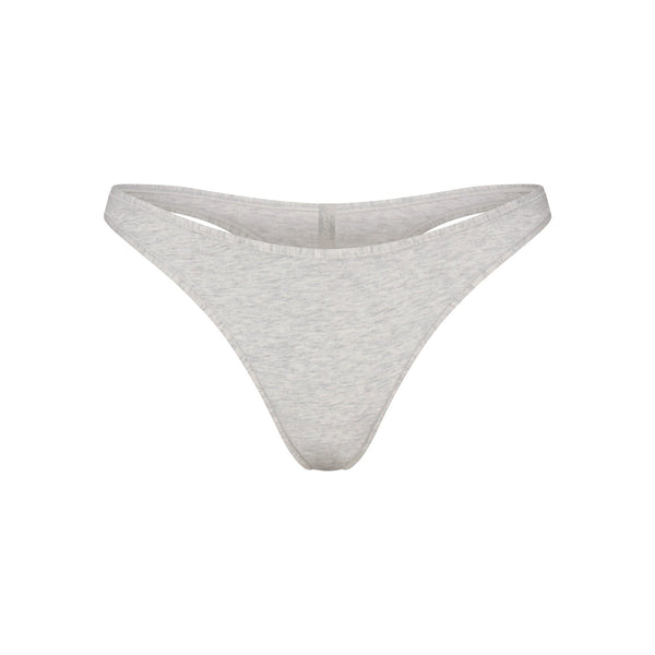 EVERYDAY COTTON THONG | LIGHT HEATHER GREY