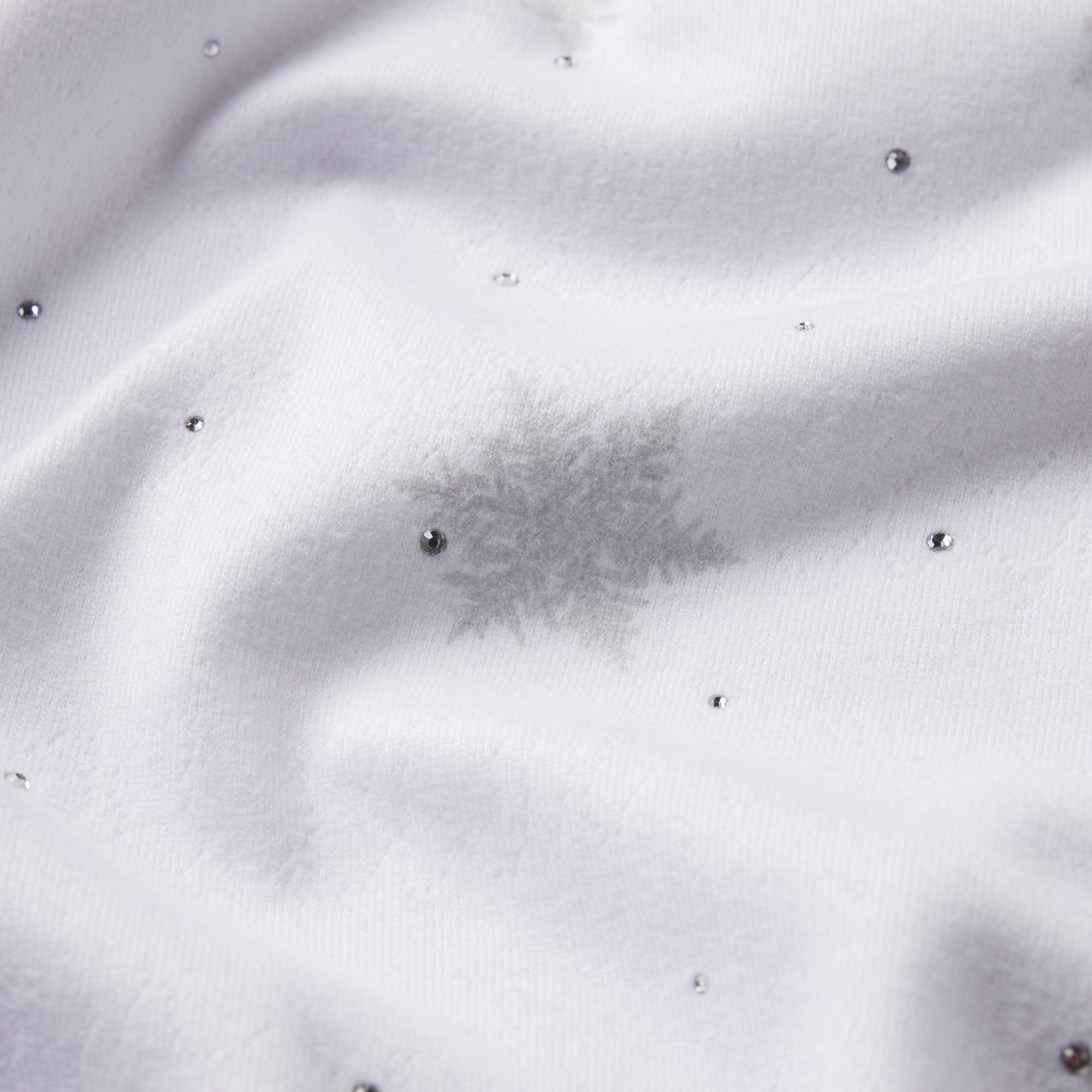 LOGO PLUSH POINTELLE RHINESTONE TANK | SNOW RHINESTONE PRINT ADDITIONAL FABRIC DETAILS
