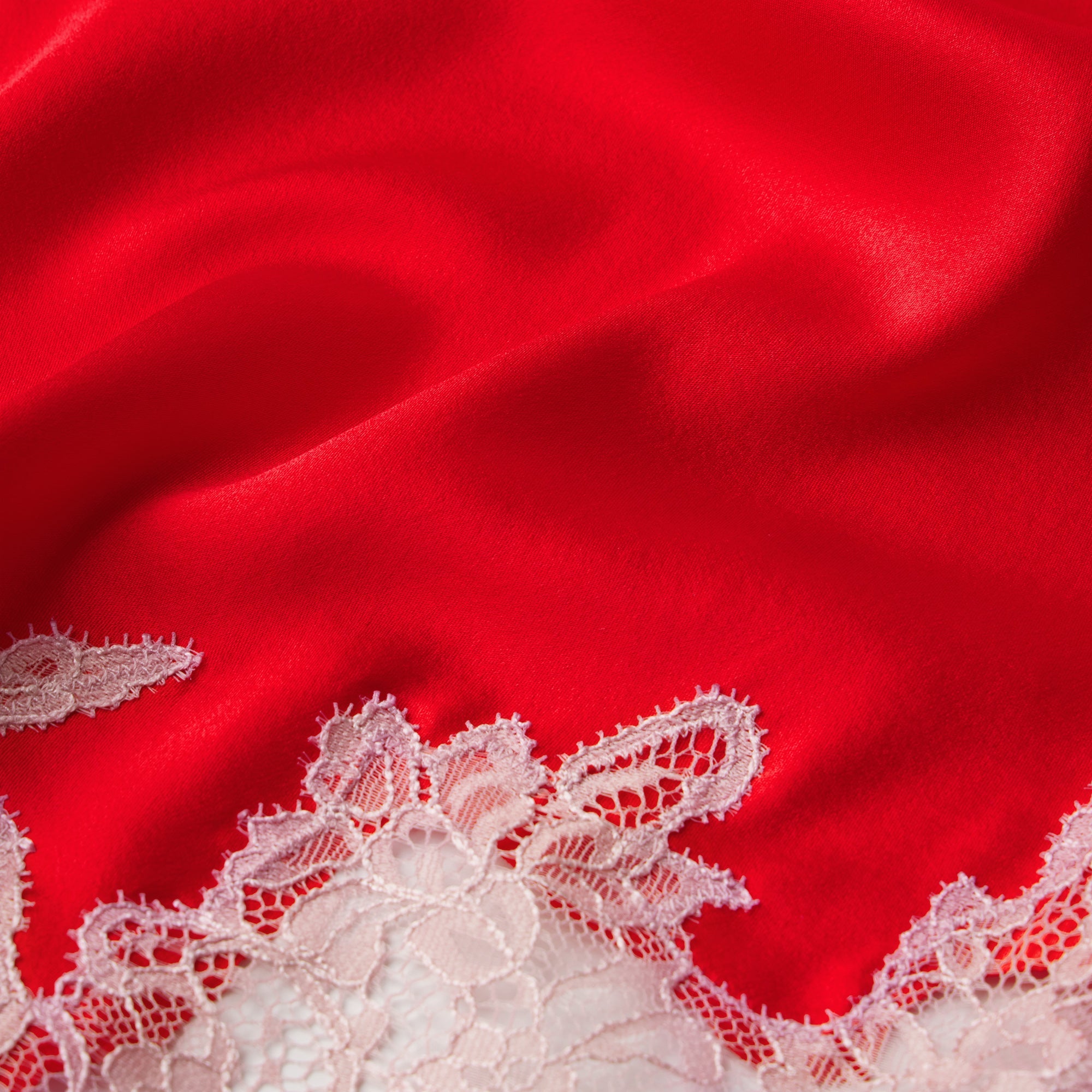 SILK LACE SLIP MIDI SKIRT | RUBY CONTRAST ADDITIONAL FABRIC DETAILS