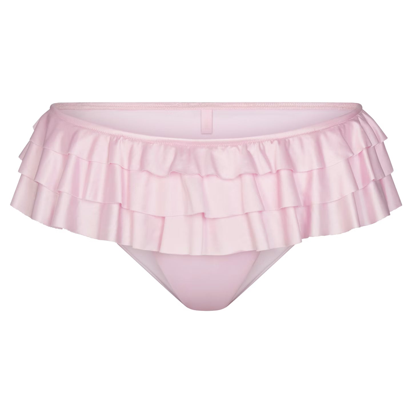 SATIN SWIM RUFFLE BIKINI BOTTOM | CHERRY BLOSSOM