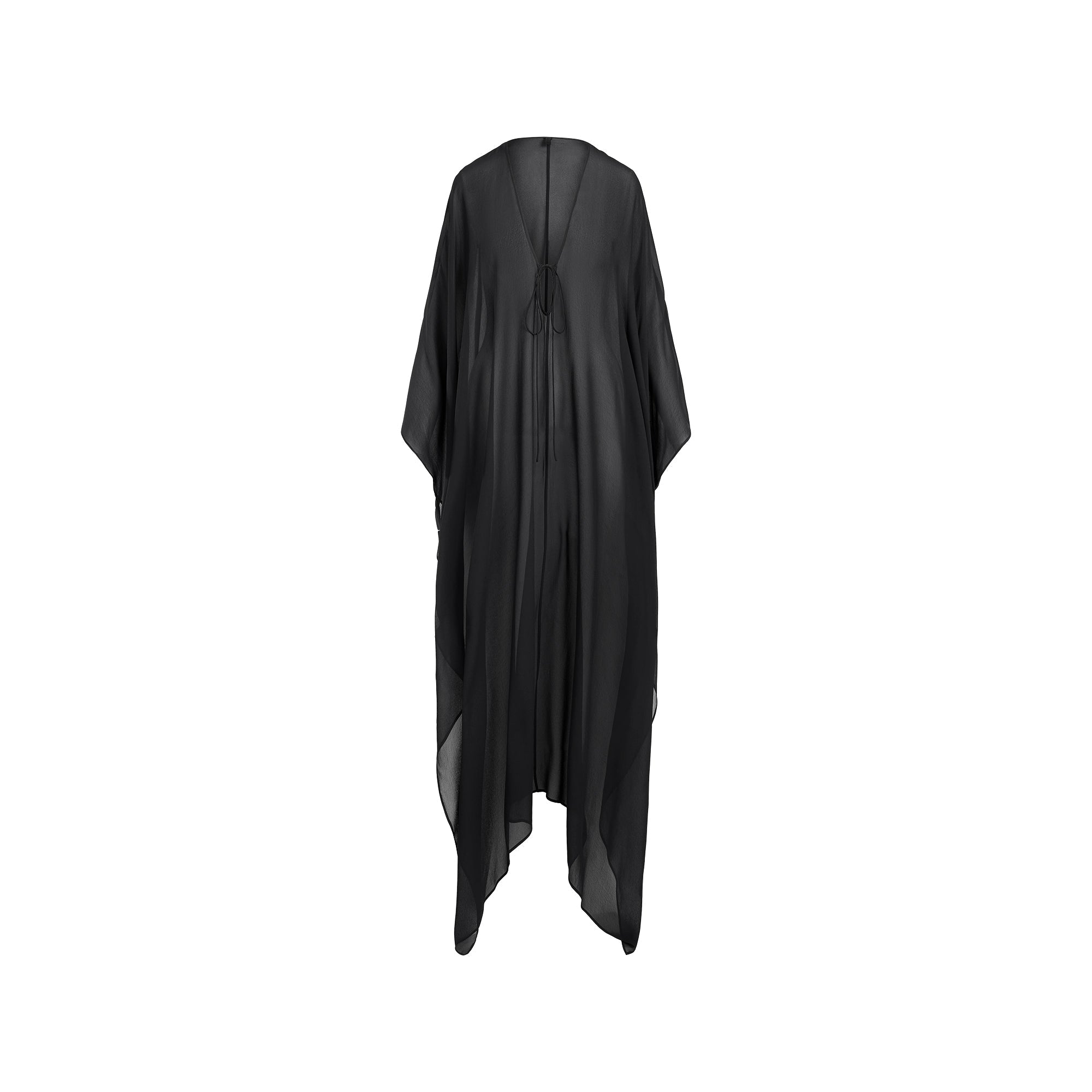 MINIMAL SWIM COVER UP LONG KAFTAN | OBSIDIAN FLAT ON A WHITE BACKGROUND | FLT