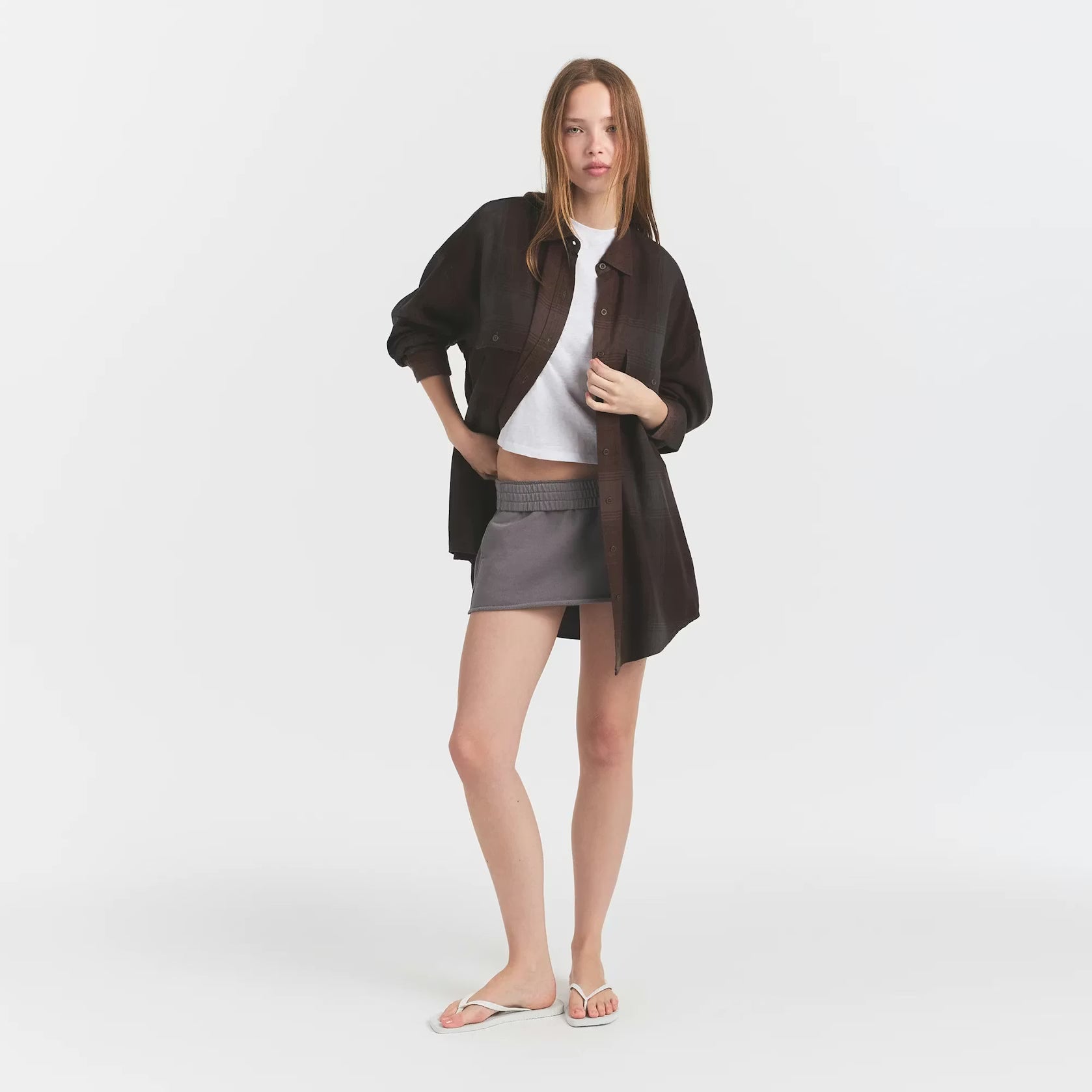 WASHED FLANNEL OVERSIZED BUTTON DOWN | PHOENIX SHADOW PLAID