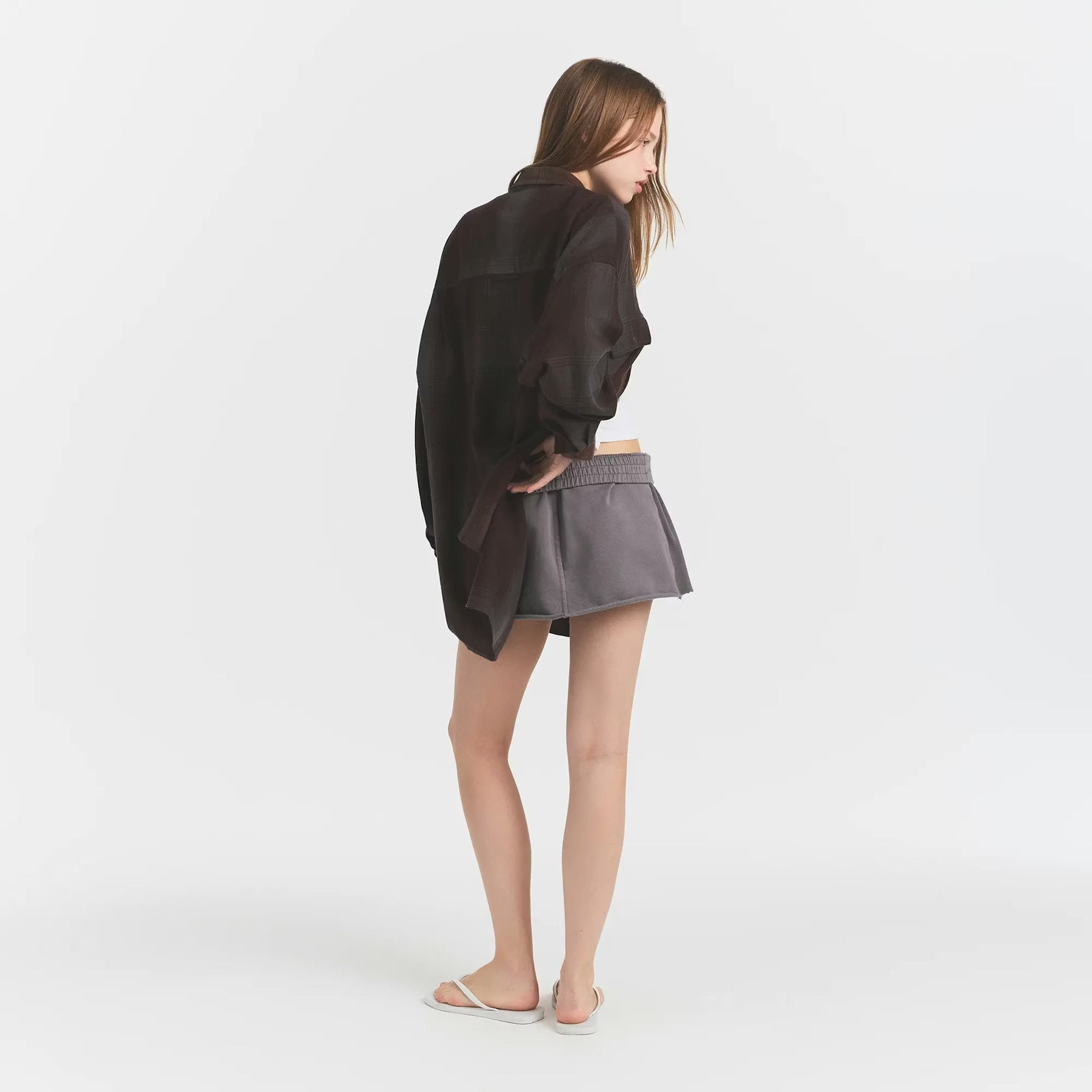 WASHED FLANNEL OVERSIZED BUTTON DOWN | PHOENIX SHADOW PLAID