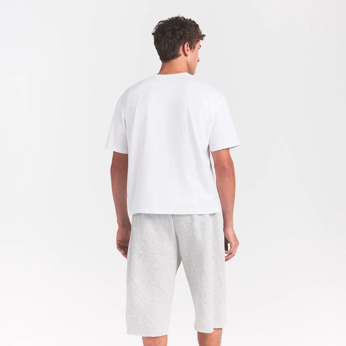 HEAVYWEIGHT COTTON MENS CROPPED CREW NECK | CHALK