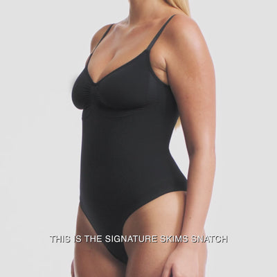 SEAMLESS SCULPT BRIEF BODYSUIT ONYX ADDITIONAL FABRIC DETAILS